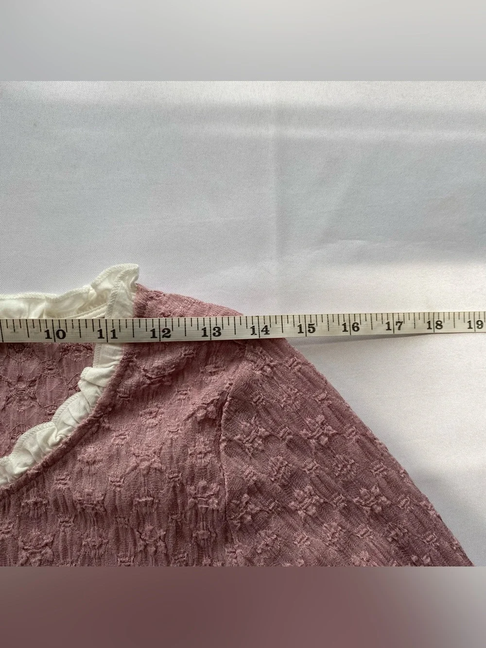 NWT Free People Mauve Blackbird Cardi Textured Ruffle-Trim Top Medium Balletcore - Picture 13 of 15